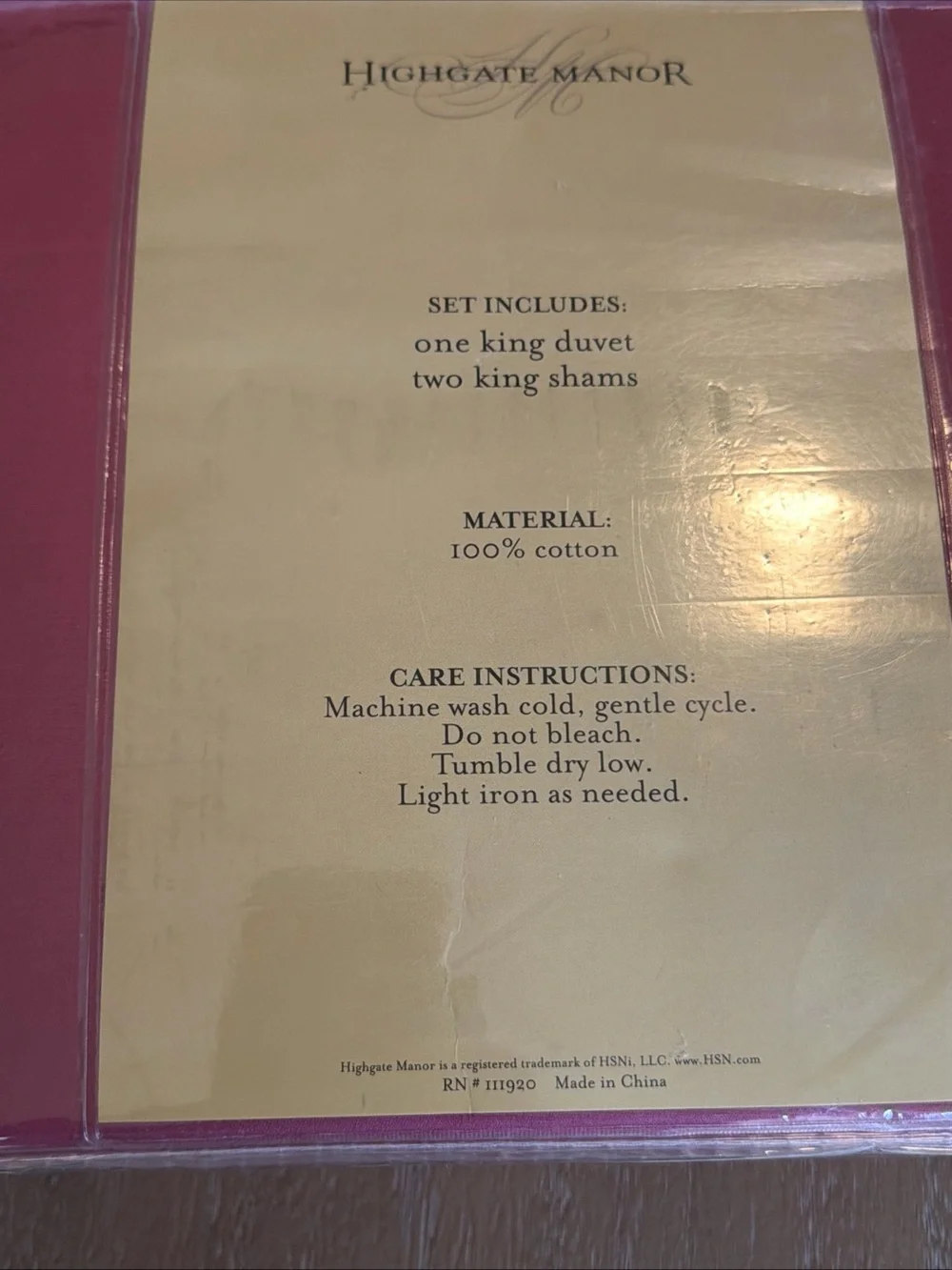 New High Gate Manor Dusty Rose Color Embroidered 400TC King Duvet Set